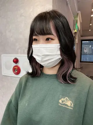 ミディアム カラー _WHITE 天神店 YUMEKA🐻のヘアスタイル