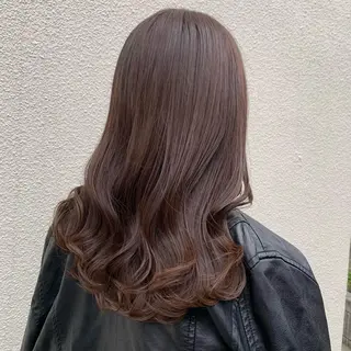 セミロング カラー ブリーチなし Wカラー🩷星野翔太のヘアスタイル