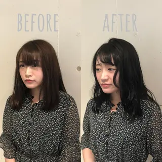 ミディアム カラー パーマ ヘアアレンジ 【ツヤ髪美容師】 ツダケイスケのヘアスタイル