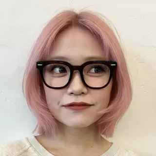 ショート カラー ヘアアレンジ 暖色ダブルカラーボブ レイヤー🌈AINAのヘアスタイル