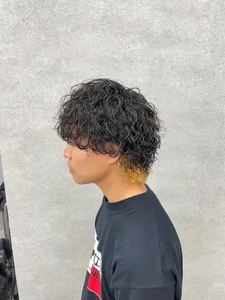 カラー パーマ ヘアアレンジ メンズ ✨【公式】渋谷メンズ サロン BLUCK✨のヘアスタイル