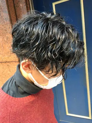 ショート パーマ メンズ 🦩パーマン🦩佐藤 航太のヘアスタイル