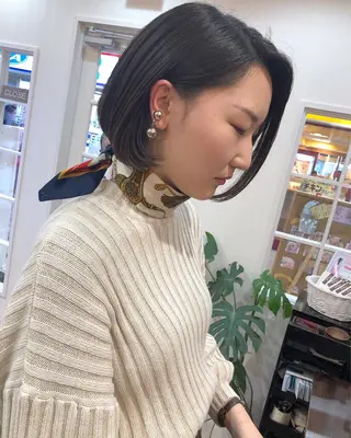 ショート 横浜ブリーチムラ直し ハイトーン/ブリーチのヘアスタイル