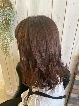 ミディアム 中井 茅佳のヘアスタイル