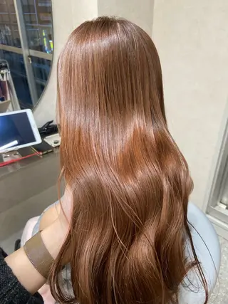 ロング カラー 新宿/韓国ヘア 中明度カラー/かやのヘアスタイル