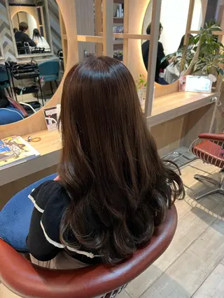 ロング LONESS GINZA所属・FUJIIKANON /ケア‪透明感カラーのヘアスタイル