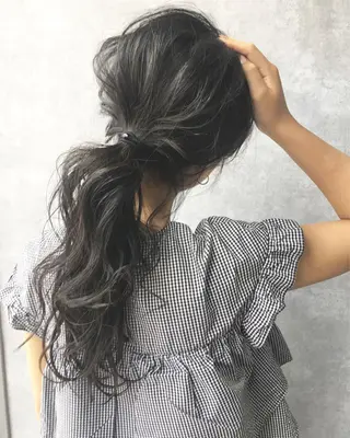 ロング カラー レイヤーカット BLend 渋谷のヘアスタイル