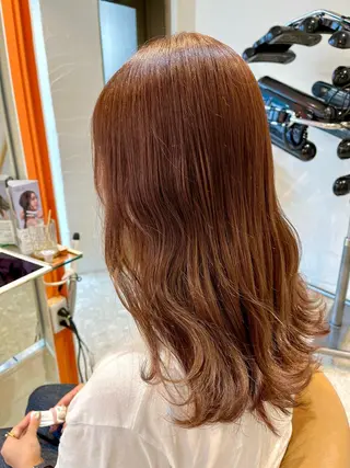セミロング カラー うしだ かおるのヘアスタイル