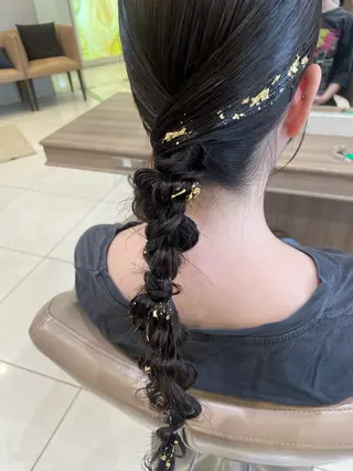 ロング ヘアアレンジ 韓国ヘアメイク🎀/ 縮毛矯正✨山本媛香のヘアスタイル