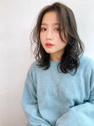 セミロング カラー パーマ 🥣 hashi 🛋️のヘアスタイル