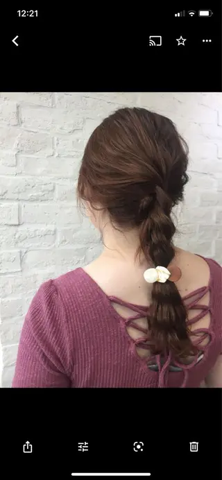 セミロング カラー ヘアアレンジ ナカジ🌸ロブ/ボブ /前髪🌸のヘアスタイル