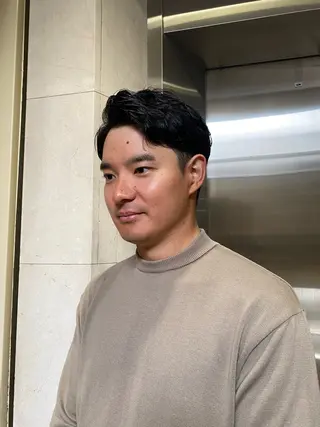 ショート パーマ メンズ 久力琴音''透明感 カラー''アレンジのヘアスタイル