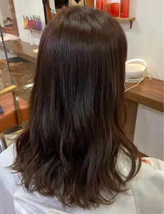 セミロング 柳坪 まなのヘアスタイル