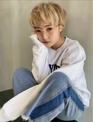 ショート ブリーチ/ハイトーン 心斎橋/honokaのヘアスタイル