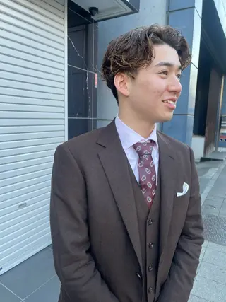 ショート パーマ メンズ アトム/ウルフ パーマ/レイヤーのヘアスタイル