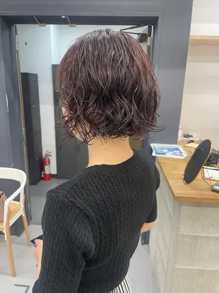 ショート パーマ カットモデル/ ハイトーン/ゆうあのヘアスタイル