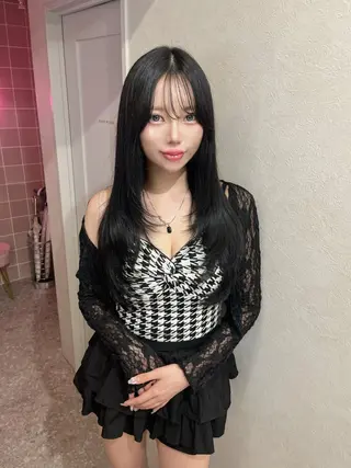 ロング カラー 韓国ハッシュカット/ 新宿/髪質改善/岡崎のヘアスタイル