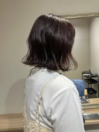 ミディアム カラー シェアサロンコネクト所属・Chiho/ 博多/パーマ/ボブのヘアスタイル