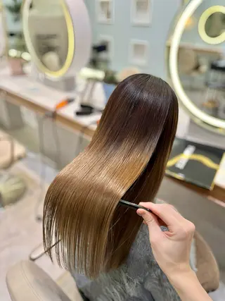 ロング ハイトーン/韓国ヘア senaのヘアスタイル