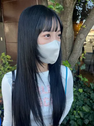 ロング カラー 🩶韓国艶髪🇰🇷 下本夕綺のヘアスタイル