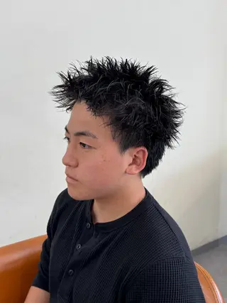 ショート パーマ メンズ パーマ／京都駅 ／メンズ/藤井　翔のヘアスタイル