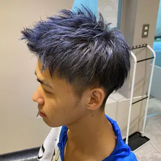 ショート カラー メンズ 上石神井メンズパーマ 飯田徹のヘアスタイル