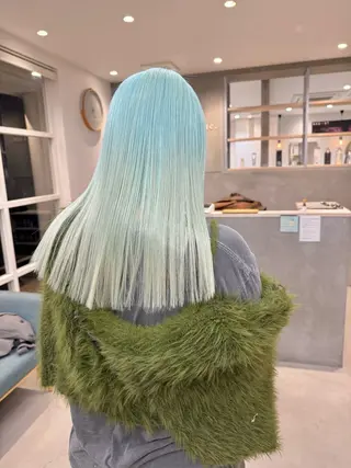 セミロング カラー ハイトーン/名古屋 Hinakiのヘアスタイル