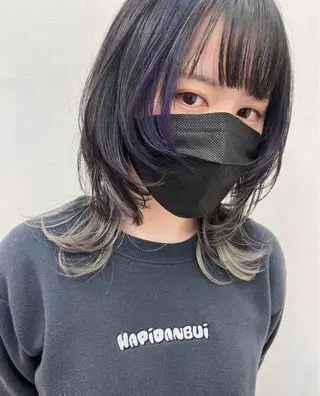 ミディアム カラー ナカジマ ナナのヘアスタイル
