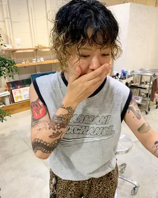 ミディアム パーマ 【takk】 ナカヤママサヨシのヘアスタイル