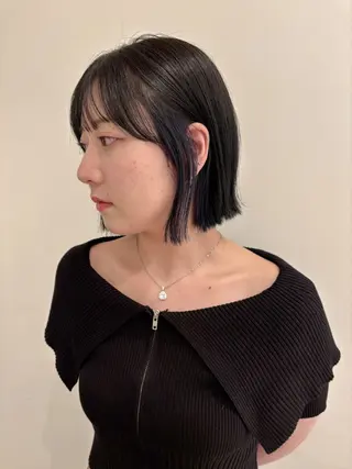 ショート 韓国ボブ/顔周り/べ ージュ/織田百華🎀のヘアスタイル