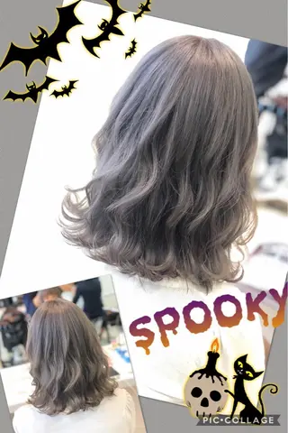 セミロング カラー 永島 桜のヘアスタイル