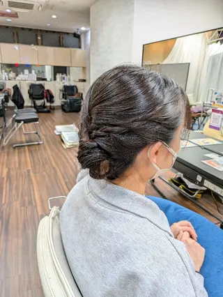 ヘアアレンジ 大人女性カット/ヘア セット✨️片本🌸のヘアスタイル