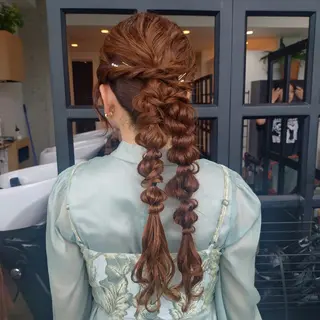 ロング ヘアアレンジ ヘアアレンジ/透明感 カラー/AKARIのヘアスタイル