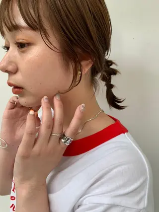 ミディアム パーマ カラー キッズ CEINE【セーヌ】 三軒茶屋のヘアスタイル