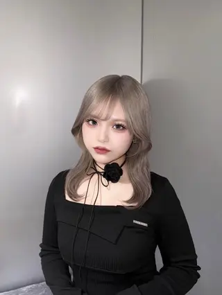 ロング カラー ブリーチ×レイヤー ×エクステ💫ひかるのヘアスタイル