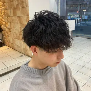 ショート パーマ メンズ メンズパーマ/ メッシュ😎タクミのヘアスタイル