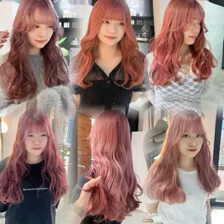 ロング カラー 🎀ダブルカラー/ ピンク×ガーリー🎀のヘアスタイル