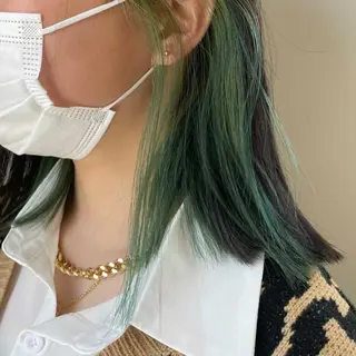 ミディアム カラー パーマ ヘアアレンジ メンズ キッズ ネイル マツエク・マツパ アイブロウ mona/ ストレートスタイル✨のヘアスタイル