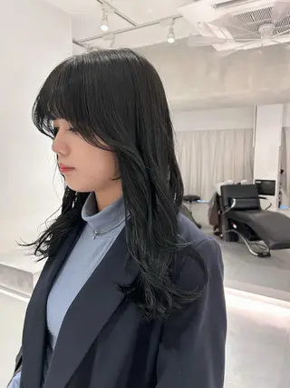 セミロング カラー 🪞透けhair 🪞honokaのヘアスタイル