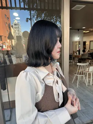 ミディアム カラー 高橋 みく/ minim 暖色のヘアスタイル