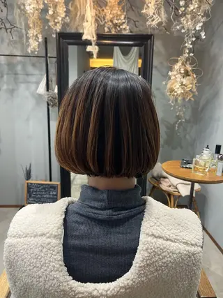 ミディアム tablier所属・フクウラ ミホのヘアスタイル