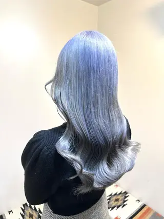 ロング カラー ブリーチ毛対応酸性 ストレート🌈サキのヘアスタイル