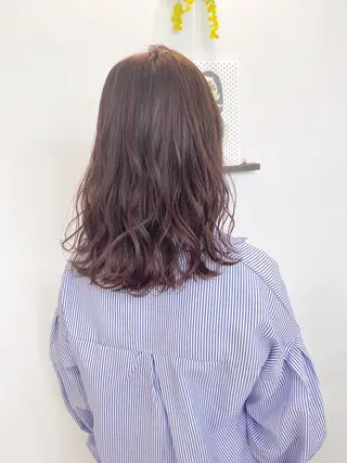 ミディアム カラー 花田 綾のヘアスタイル