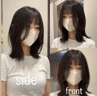 ミディアム ୨୧柔らかいカラー nozomi ୨୧のヘアスタイル