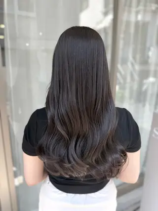 ロング カラー グレージュ/透明感/ 韓国ヘア/RISAのヘアスタイル