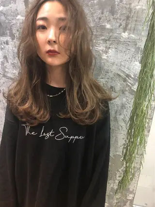 ロング カラー Pia hair Design Yakuin所属・Pia ツボイ ケイタのヘアスタイル