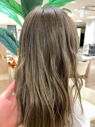 セミロング カラー ハイトーン/ウルフ /レイヤー/坂野幸伸のヘアスタイル