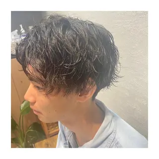 ショート パーマ メンズ 小國 綾かのヘアスタイル