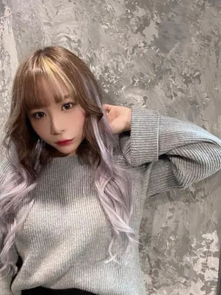 セミロング カラー パーマ ヘアアレンジ メンズ キッズ ネイル マツエク・マツパ 韓国/トレンド レイヤー【101】のヘアスタイル