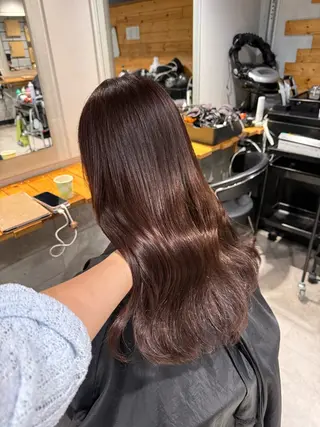 ロング カラー NANAMI🩵 大人可愛い韓国ヘアのヘアスタイル